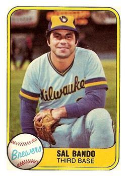 #510 Sal Bando - Milwaukee Brewers - 1981 Fleer Baseball