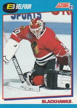 #510 Ed Belfour - Chicago Blackhawks - 1991-92 Score Canadian Bilingual Hockey