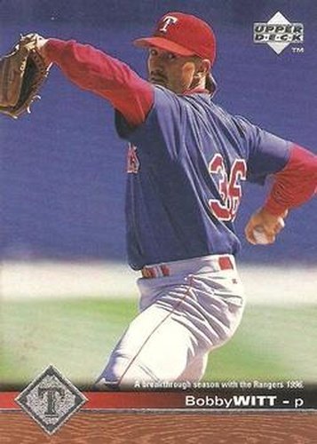 #511 Bobby Witt - Texas Rangers - 1997 Upper Deck Baseball