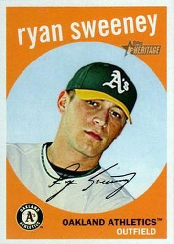 #512 Ryan Sweeney - Oakland Athletics - 2008 Topps Heritage Baseball