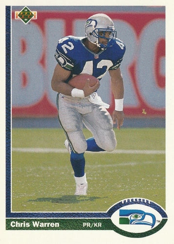 #513 Chris Warren - Seattle Seahawks - 1991 Upper Deck Football