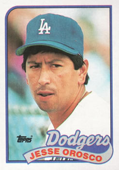 #513 Jesse Orosco - Los Angeles Dodgers - 1989 Topps Baseball