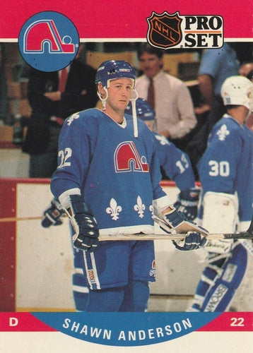 #513 Shawn Anderson - Quebec Nordiques - 1990-91 Pro Set Hockey