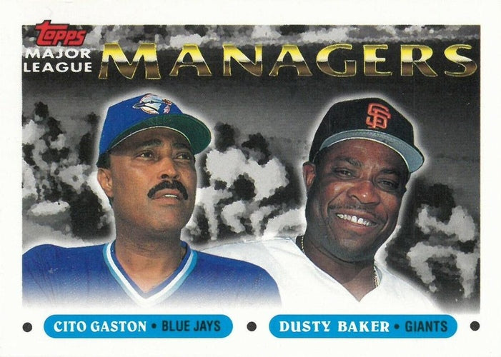 #514 Cito Gaston / Dusty Baker - Toronto Blue Jays / San Francisco Giants - 1993 Topps Baseball