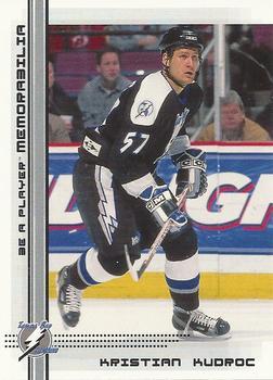 #515 Kristian Kudroc - Tampa Bay Lightning - 2000-01 Be a Player Memorabilia Hockey