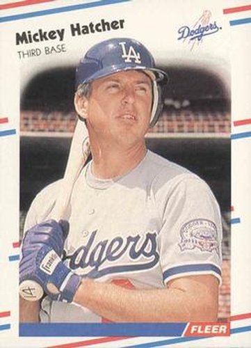#516 Mickey Hatcher - Los Angeles Dodgers - 1988 Fleer Baseball