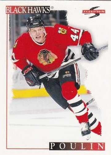 #158 Patrick Poulin - Chicago Blackhawks - 1995-96 Score Hockey