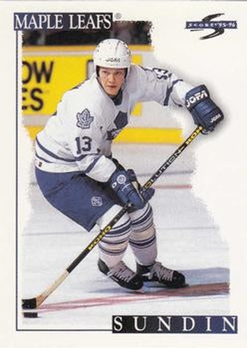 #56 Mats Sundin - Toronto Maple Leafs - 1995-96 Score Hockey