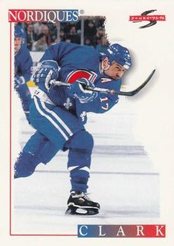 #57 Wendel Clark - Quebec Nordiques - 1995-96 Score Hockey
