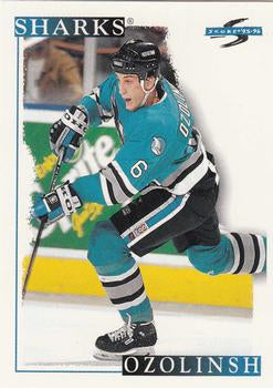 #67 Sandis Ozolinsh - San Jose Sharks - 1995-96 Score Hockey