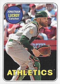 #517b Jonathan Lucroy - Oakland Athletics - 2018 Topps Heritage Baseball