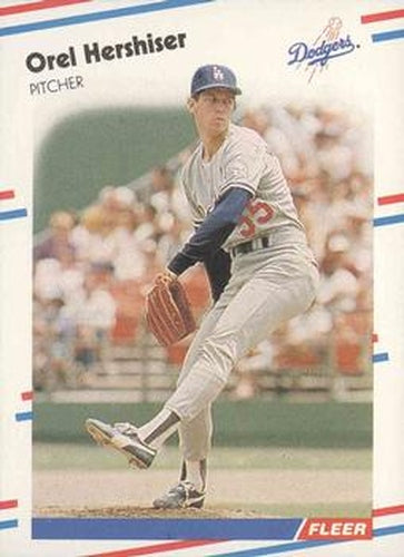 #518 Orel Hershiser - Los Angeles Dodgers - 1988 Fleer Baseball