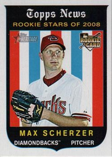 #519 Max Scherzer - Arizona Diamondbacks - 2008 Topps Heritage Baseball