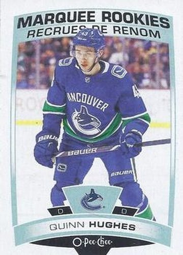 #519 Quinn Hughes - Vancouver Canucks - 2019-20 O-Pee-Chee Hockey