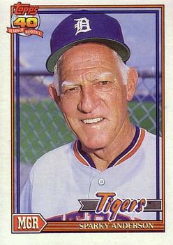 #519 Sparky Anderson - Detroit Tigers - 1991 O-Pee-Chee Baseball