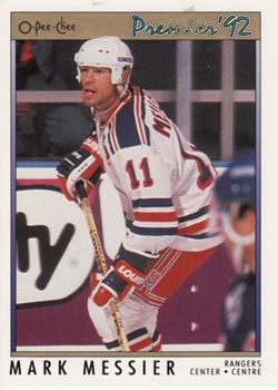 #51 Mark Messier - New York Rangers - 1991-92 O-Pee-Chee Premier Hockey