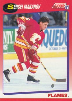 #51 Sergei Makarov - Calgary Flames - 1991-92 Score Canadian Bilingual Hockey