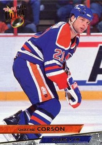 #51 Shayne Corson - Edmonton Oilers - 1993-94 Ultra Hockey