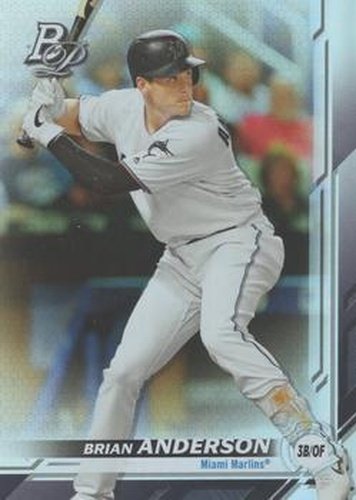 #51 Brian Anderson - Miami Marlins - 2019 Bowman Platinum Baseball