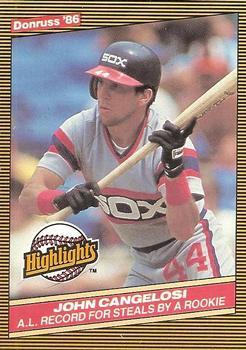 #51 John Cangelosi - Chicago White Sox - 1986 Donruss Highlights Baseball