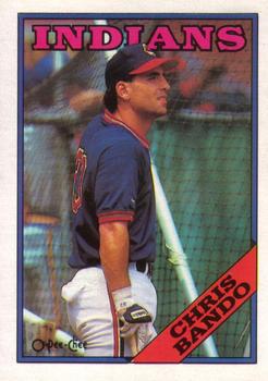 #51 Chris Bando - Cleveland Indians - 1988 O-Pee-Chee Baseball