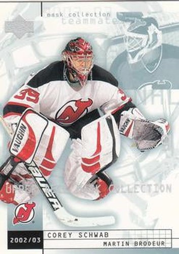 #51 Corey Schwab / Martin Brodeur - New Jersey Devils - 2002-03 Upper Deck Mask Collection Hockey