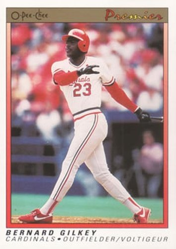 #51 Bernard Gilkey - St. Louis Cardinals - 1991 O-Pee-Chee Premier Baseball