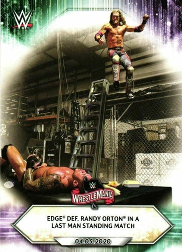 #51 Edge def. Randy Orton in a Last Man Standing Match - 2021 Topps WWE Wrestling