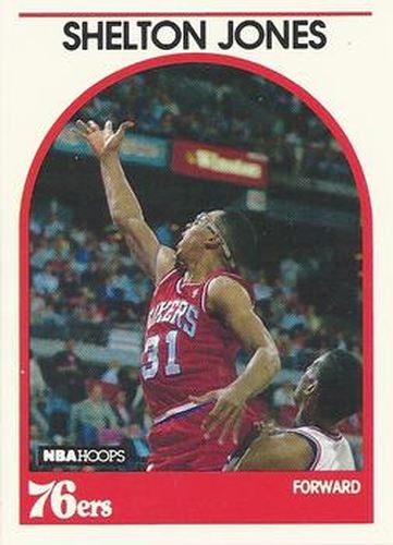 #51 Shelton Jones - Philadelphia 76ers - 1989-90 Hoops Basketball