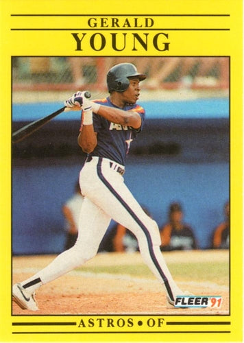 #521 Gerald Young - Houston Astros - 1991 Fleer Baseball