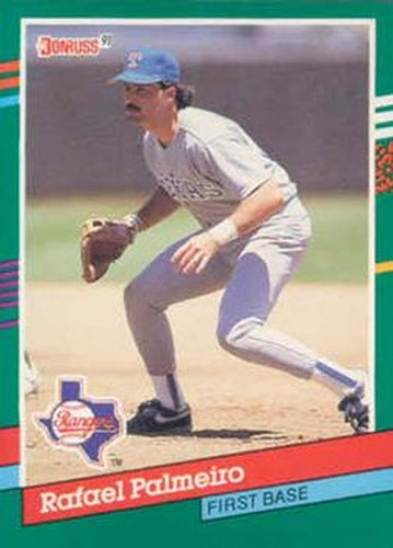 #521 Rafael Palmeiro - Texas Rangers - 1991 Donruss Baseball
