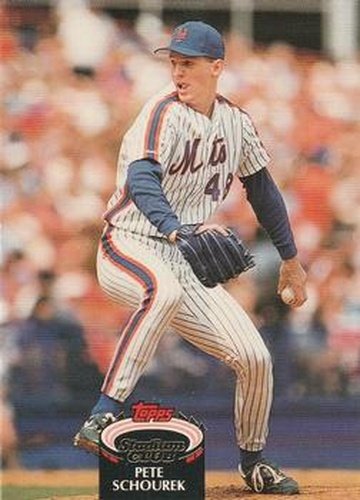 #521 Pete Schourek - New York Mets - 1992 Stadium Club Baseball