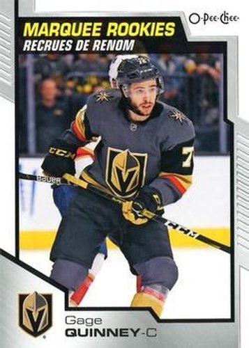 #521 Gage Quinney - Vegas Golden Knights - 2020-21 O-Pee-Chee Hockey