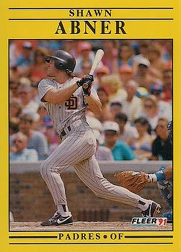 #522 Shawn Abner - San Diego Padres - 1991 Fleer Baseball