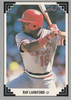 #523 Ray Lankford - St. Louis Cardinals - 1991 Leaf Baseball