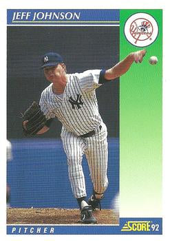 #523 Jeff Johnson - New York Yankees - 1992 Score Baseball