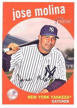 #523 Jose Molina - New York Yankees - 2008 Topps Heritage Baseball
