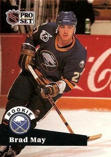 #523 Brad May - 1991-92 Pro Set Hockey