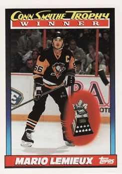 #523 Mario Lemieux - Pittsburgh Penguins - 1991-92 Topps Hockey
