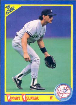 #524 Randy Velarde - New York Yankees - 1990 Score Baseball