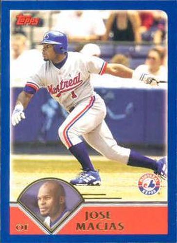 #524 Jose Macias - Montreal Expos - 2003 Topps Baseball