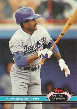 #524 Alfredo Griffin - Los Angeles Dodgers - 1991 Stadium Club Baseball