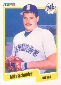 #525 Mike Schooler - Seattle Mariners - 1990 Fleer USA Baseball