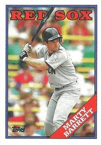 #525 Marty Barrett - Boston Red Sox - 1988 Topps Baseball