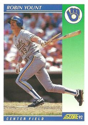 #525 Robin Yount - Milwaukee Brewers - 1992 Score Baseball