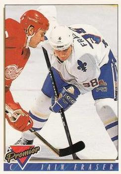 #525 Iain Fraser - Quebec Nordiques - 1993-94 Topps Premier Hockey
