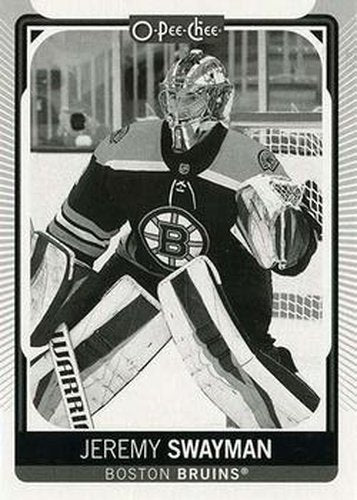 #525b Jeremy Swayman - Black & White - Boston Bruins - 2021-22 O-Pee-Chee Hockey
