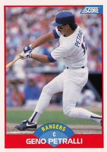 #526 Geno Petralli - Texas Rangers - 1989 Score Baseball