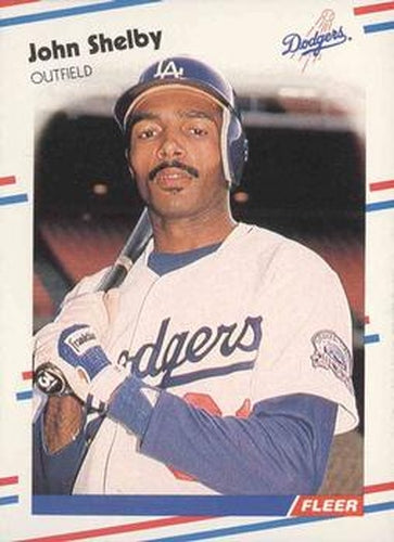 #526 John Shelby - Los Angeles Dodgers - 1988 Fleer Baseball