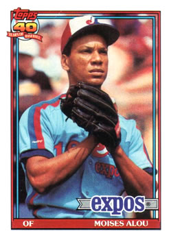 #526 Moises Alou - Montreal Expos - 1991 Topps Baseball